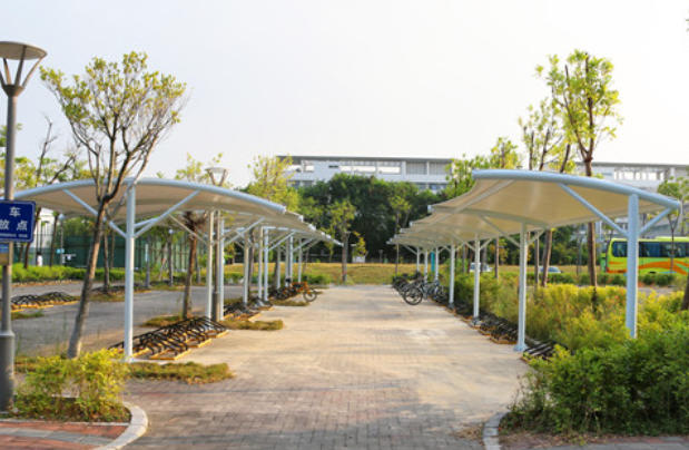 Membrane structure for transportation facilities