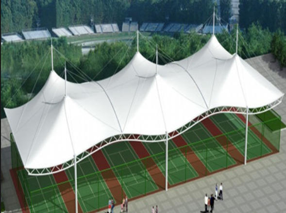Sports facility membrane structure