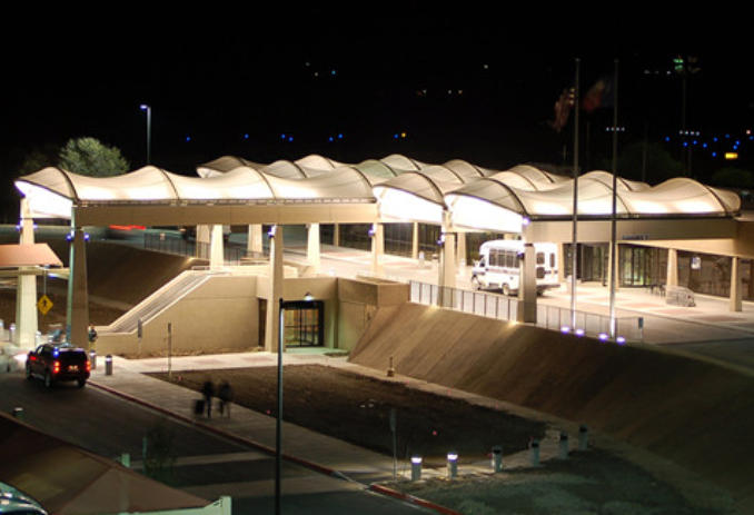 Commercial facility membrane structure