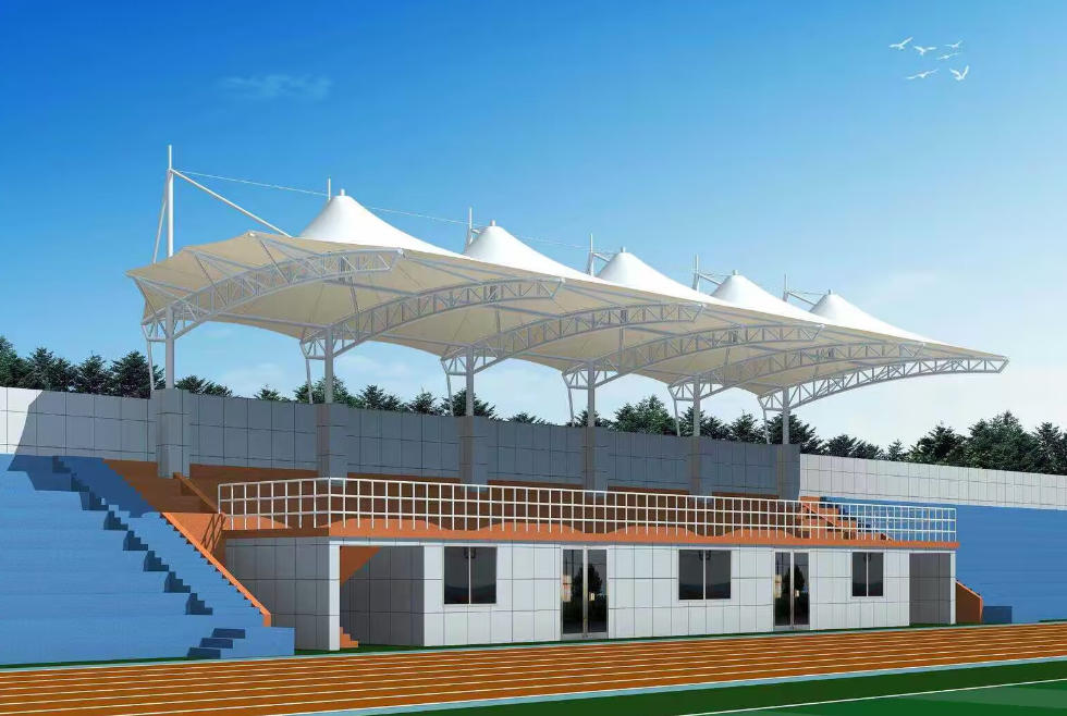 Sports facility membrane structure