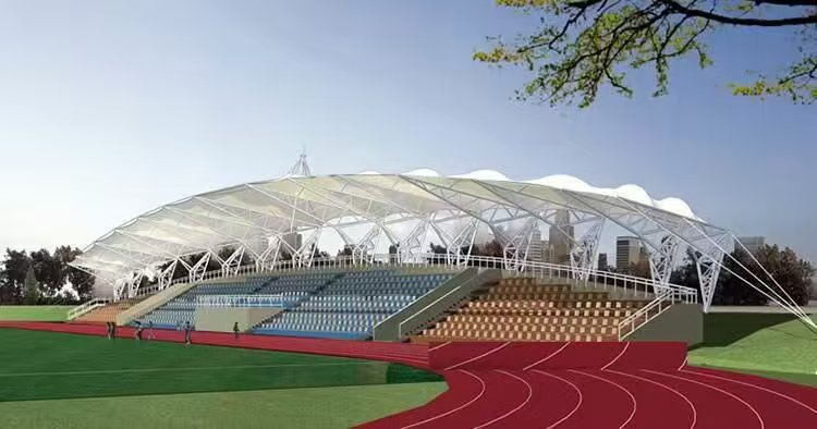 Sports facility membrane structure