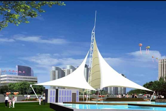 Landscape facility membrane structure