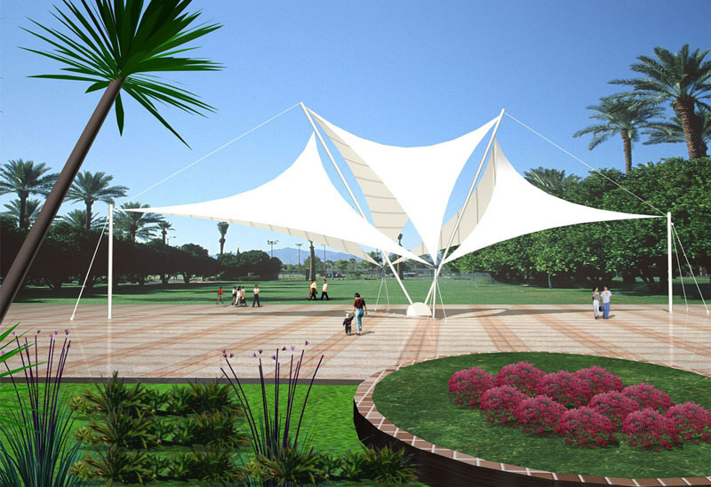Landscape facility membrane structure