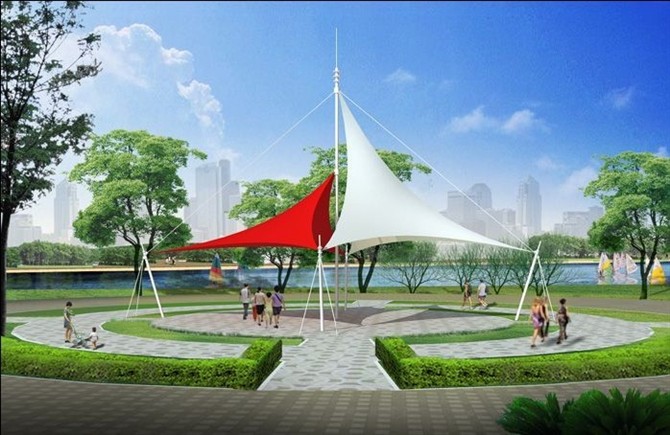 Landscape facility membrane structure