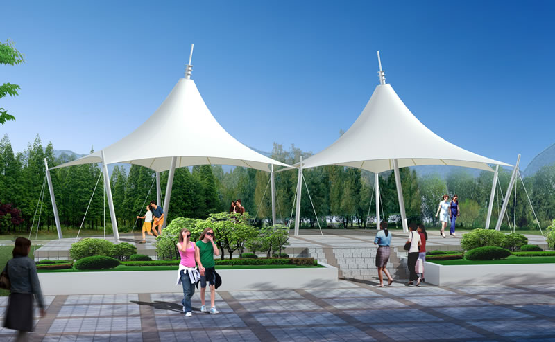 Landscape facility membrane structure