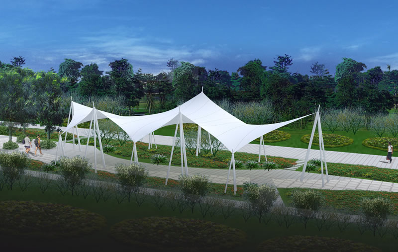 Landscape facility membrane structure