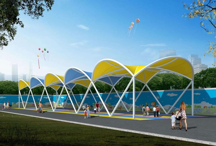 Commercial facility membrane structure